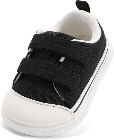 STQ Toddler Wide Toe Box Shoe Girl Boy Barefoot Hook and Loops Non-Slip Walking Baby Sneakers in Saudi Arabia
