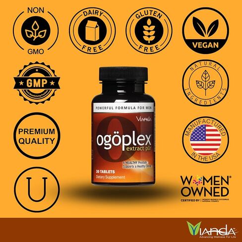 Ogoplex® | Male Prostate & Urinary Health Supplement with Graminex® Swedish Flower Pollen, Saw Palmetto, Phytosterols & Lycopene | Doctor-Formulated Natural Men’s Supplement, 30 Tablets (2 Pack) in Saudi Arabia