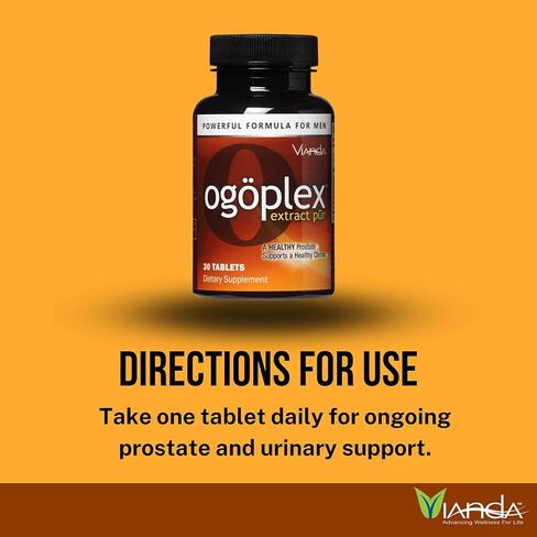 Ogoplex® | Male Prostate & Urinary Health Supplement with Graminex® Swedish Flower Pollen, Saw Palmetto, Phytosterols & Lycopene | Doctor-Formulated Natural Men’s Supplement, 30 Tablets (2 Pack) in Saudi Arabia