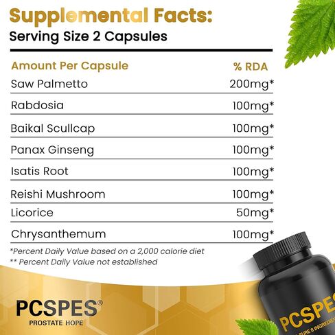 مكملات البروستاتا للرجال - انخفاض مستويات PSA بشكل طبيعي مع البلميط المنشاري و7 أعشاب نقية - مكملات التحكم في المثانة وتقليل التبول أثناء الليل، 60 قطعة in Kuwait