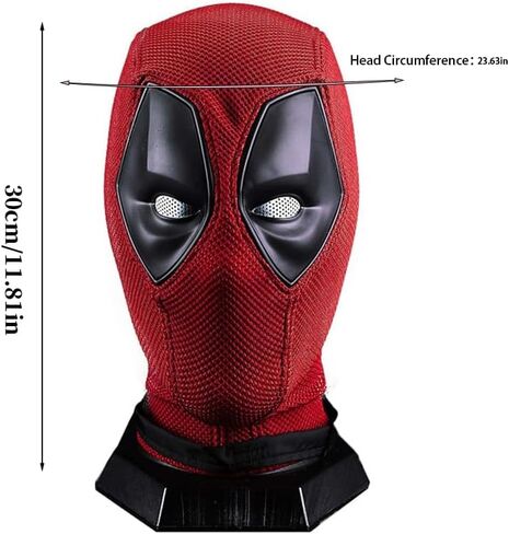 Superhero Wade Wilson Cosplay Red Helmet Mask Suitable for Boys and Girls Holiday Parties, Comic-Con and all Kinds of Get-Togethers （23.63 in Head Circumference） in Saudi Arabia