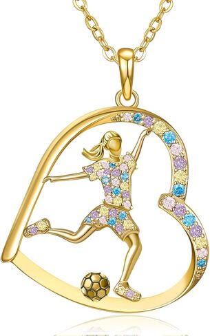 NORBU Soccer Basketball Baseball Volleyball Tennis Pickleball Swimming Necklace Gifts for Girls Women Teens, Sports Accessories for Sports Lovers and Young Athletes, Jewelry Gifts for Birthday Christmas Graduation in Saudi Arabia