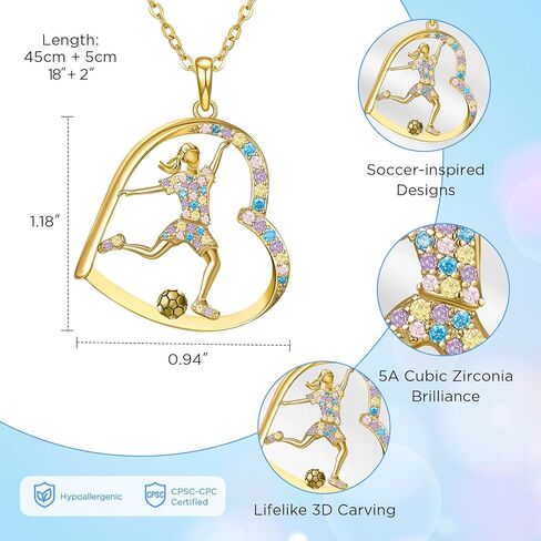 NORBU Soccer Basketball Baseball Volleyball Tennis Pickleball Swimming Necklace Gifts for Girls Women Teens, Sports Accessories for Sports Lovers and Young Athletes, Jewelry Gifts for Birthday Christmas Graduation in Saudi Arabia
