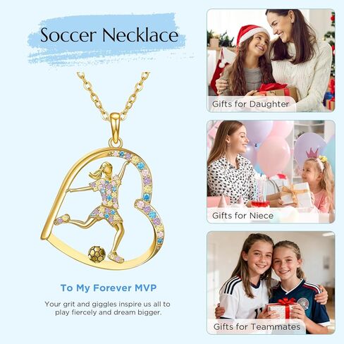 NORBU Soccer Basketball Baseball Volleyball Tennis Pickleball Swimming Necklace Gifts for Girls Women Teens, Sports Accessories for Sports Lovers and Young Athletes, Jewelry Gifts for Birthday Christmas Graduation in Saudi Arabia