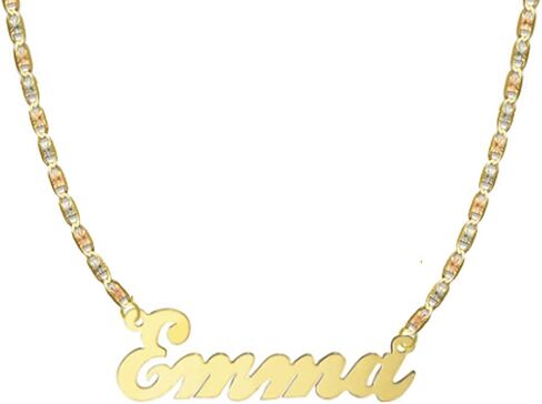 14K شخصية مخصصة اسم قلادة سلسلة فالنتينو in Kuwait