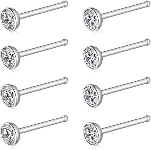 CEROUNO 20G Nose Rings Studs - Surgical Steel Nose Piercing Jewelry Silver Gold Nose Studs for Women Men in Saudi Arabia