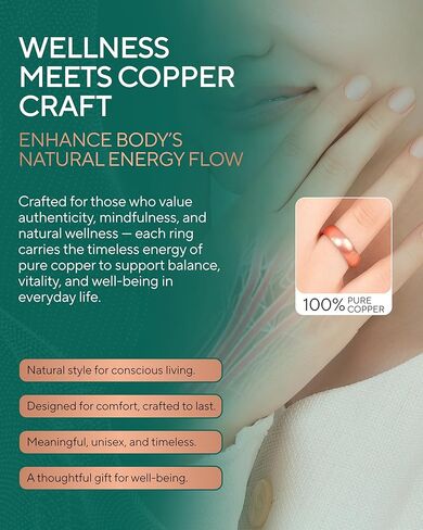 TheraCopper Pure Copper Rings for Women & Men (2-Pack) — 100% Pure Copper Ring — Raw, Solid & Uncoated Authentic Handmade Open-End Adjustable Ayurvedic Jewelry Rings (S/M + L/XL) in Saudi Arabia