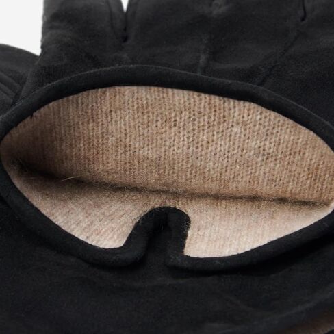Fratelli Orsini Everyday Angelo (black) - suede leather gloves with luxurious cashmere lining in Saudi Arabia