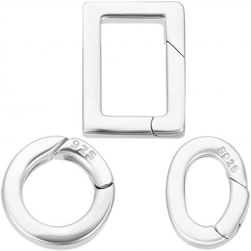 Sunnyclue 1 Box 4pcs 925 Thailand Sterling Silver Oval Key Rings Rings Rings Gate Rings Clasp Clasp Carabiner Clip Clip Lock for Keychain Lanyard Leather Jewelry Making Supplies Diy Craft in Saudi Arabia