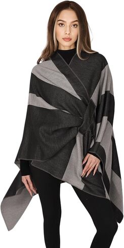 Women’s Shawl Wrap, Open Front Poncho, Cape Cardigan, Oversized Sweaters for Fall and Winter in Saudi Arabia