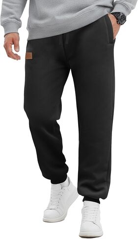 Men's Winter Fleece Joggers Sherpa Lined Sweatpants Active Running Outdoor Pants S-XXL in Kuwait