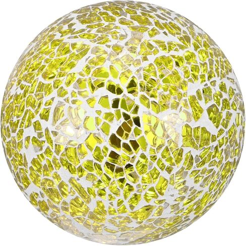 Decorative Ball for Bowls, 3 Inch Mosaic Glass Balls Decorative Glass Orbs for Home Decor/Dining Tables/Wedding Party/Coffee Table/Centerpiece Decor [Gold] in Kuwait