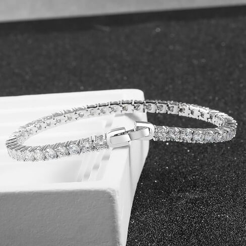 سوار تنس زركونيا مكعب 3 مم للنساء والرجال، سوار تنس كلاسيكي مقاس معصم صغير 6-7.5 بوصة in Kuwait