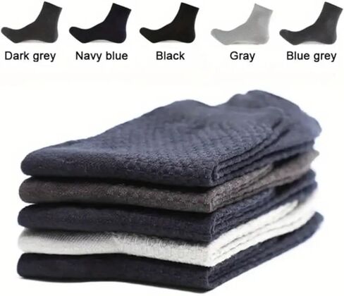 5 Pairs Men's Quarter Socks, Athletic Moisture Wicking Socks, Soft Lightweight Sock Breathable Comfort Cool in Saudi Arabia