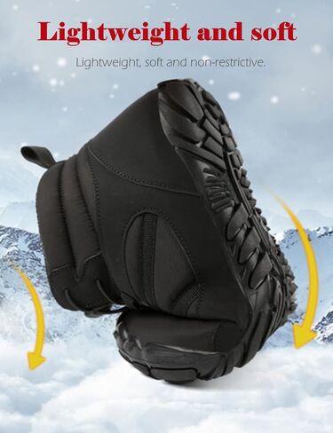 UIKGITP Mens Barefoot Winter Hiking Snow Boots Soft Lightweight Slip on Outdoor Grounding Shoes in Saudi Arabia