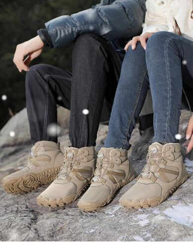 UIKGITP Mens Barefoot Winter Hiking Snow Boots Soft Lightweight Slip on Outdoor Grounding Shoes in Saudi Arabia