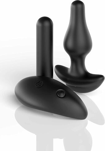 Anal Plug with Remote-Control Vibrating Bullet - Bowtie Bikini - Black - XL - XXL in Saudi Arabia