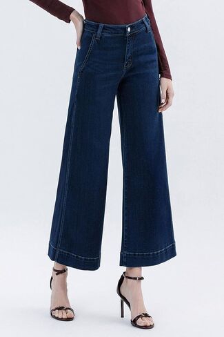 Flying Monkey Jeans - High Rise Ankle Wide Leg Jeans - F5923 in Saudi Arabia