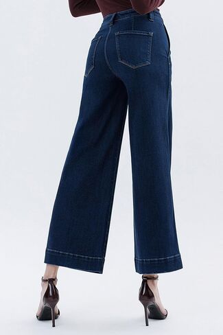 Flying Monkey Jeans - High Rise Ankle Wide Leg Jeans - F5923 in Saudi Arabia