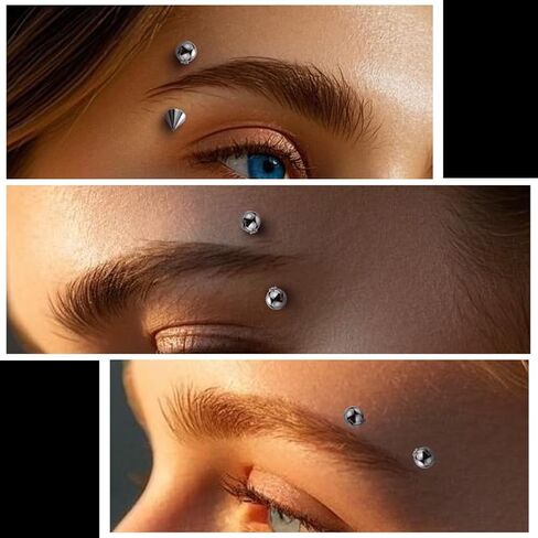 Intera الجراحية الصلب 16G الحاجب ثقب المجوهرات العمودي Labret الشفاه خواتم مجوهرات للنساء الرجال منحني الحديد روك Daith ثقب المجوهرات 6 مم / 8 مم / 10 مم / 12 مم in Kuwait