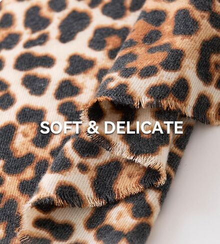 Womens Leopard Print Shawl Scarf Soft Long Double-sided Style Tassels Warm Shawl Scarves Wraps for autumn in Saudi Arabia