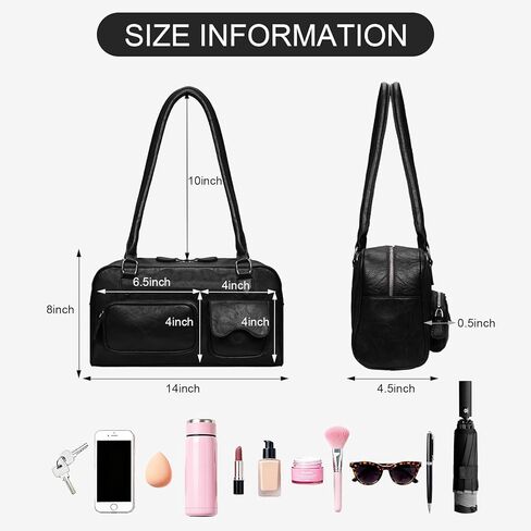 Shoulder Bag for Women Y2K Purse Top Handle Shoulder Bag Vegan Leather Swing Bag for Travel Everyday Use in Saudi Arabia