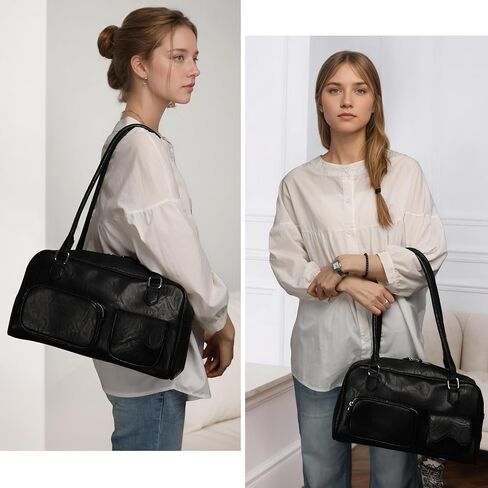 Shoulder Bag for Women Y2K Purse Top Handle Shoulder Bag Vegan Leather Swing Bag for Travel Everyday Use in Saudi Arabia