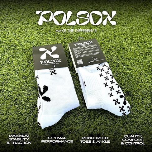 جوارب Grip Soccer - جوارب رياضية مضادة للانزلاق للرجال والنساء والشباب - جوارب رياضية مضادة للانزلاق مع وسادات X-Grip in Kuwait