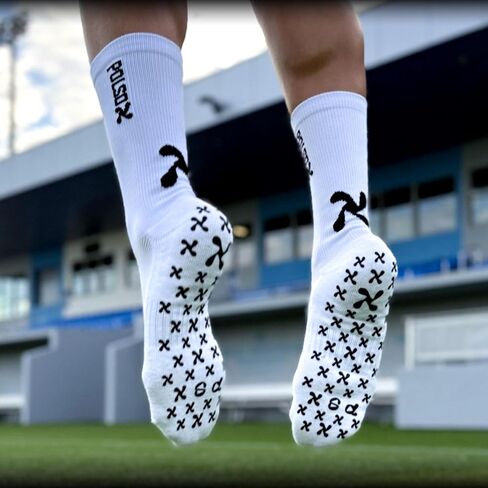 جوارب Grip Soccer - جوارب رياضية مضادة للانزلاق للرجال والنساء والشباب - جوارب رياضية مضادة للانزلاق مع وسادات X-Grip in Kuwait