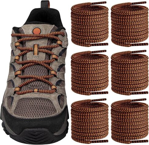 Endoto 3 Pairs Shoelaces for Merrell Moab Boots Replacement Round Shoe Laces Hiking Running Shoes Strings in Saudi Arabia