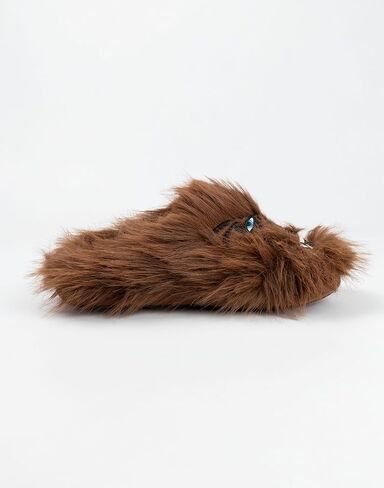 STAR WARS Chewbacca Men's Brown Mule Slippers Fluffy Indoor Lounging Footwear Movie Theme Comfort Shoes | Merch in Saudi Arabia