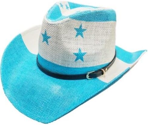 Western Cowboy Hat with Country Flag Design Country Patriotic Style Headwear in Saudi Arabia