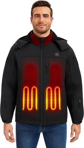 Professional Men's Heated Jacket with 12000mAh Large Capacity Battery Pack in Saudi Arabia