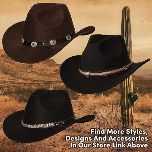 UNDERWRAPS Black Cowboy Hat With Turquoise Oval Gem Band Adult Costume Accessory in Saudi Arabia