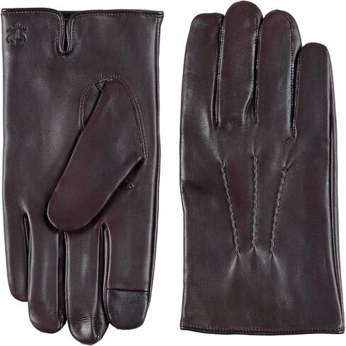 Brooks Brothers Classic Leather Touch Screen Compatible Gloves with Cashmere Lining - Men's Luxury Winter Glove Pair in Saudi Arabia