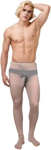 Mens Ultra Sheer Pantyhose Seamless Pantyhose 10D Mens Nude Underwear Male Stockings Lingerie Halloween Cosplay in Saudi Arabia