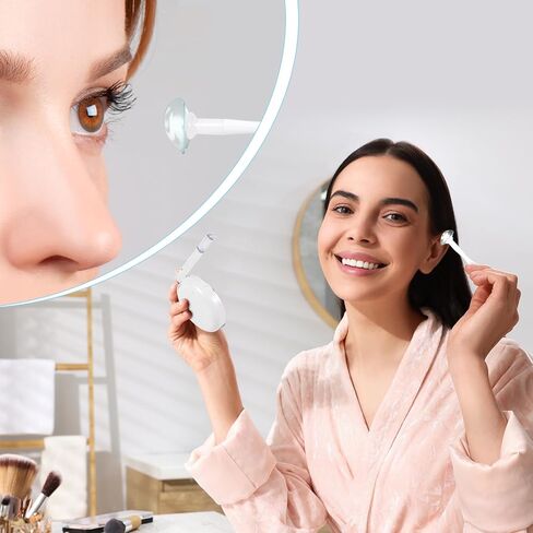 1 PACK Contact Lens Case Kit, Attached 2Pcs contact lens cases can be replaced, Daily Outdoor Use (Rose Gold) in Saudi Arabia
