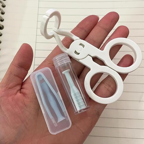 أداة وضع العدسات اللاصقة، أدوات مساعدة على ارتداء العدسات اللاصقة الملونة، أداة فتح العين للعدسات اللاصقة، سهولة الإدخال والإزالة، مع علبة العدسات اللاصقة، ماصة + ملقط بطرف ناعم in Kuwait