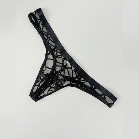 1pc Men's Thong Underwear, Black Lace Panties Sheer Mesh Briefs, Comfortable Cool in Saudi Arabia