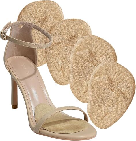 2 Pack Ball of Foot Cushions for Women High Heel Metatarsal Pads Women, All Day Comfort High Heel Pain Relief, Foot Pads for Balls of Feet, One Size Fits All,Beige in Saudi Arabia