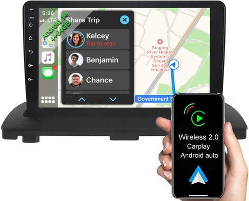 ASURE Car Stereo Radio Upgrade for Volvo XC90 MK1 2002-2014,9 inch 4core 2GB+32GB Car GPS Navigation Head Unit with Carplay Android Auto, 1280x800 Touchscreen Multimedia Player in Saudi Arabia