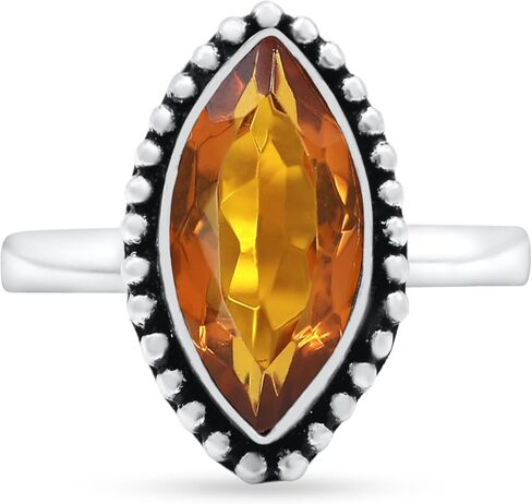 Genuine Marquise 925 Sterling Silver Ring – 8x16mm Healing Crystal Jewelry, Handmade Lightweight Ring, Women Silver Jewelry, Valentine’s Day/Christmas gift For Her. in Saudi Arabia