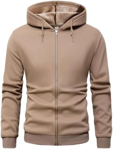Composite ultra-soft fleece comfortable skin-friendly casual cardigan zip-up hooded sports windbreaker jacket in Saudi Arabia