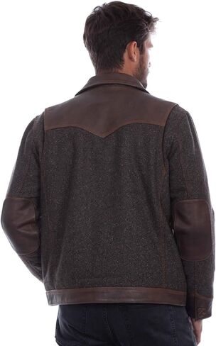 Scully Men's Brown Leather Aviator Coat in Saudi Arabia
