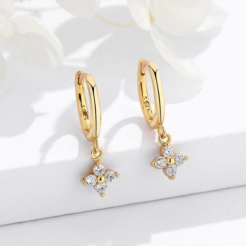 Earrings Stacks for Women Small Hoop Earrings with Gold Layered Helix Chain Secure Locking Backs for Cartilage Double Piercings Wedding Prom Dress Jewelry Accessories Christmas Gifts in Saudi Arabia