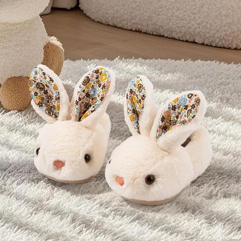 Kids Bunny Slippers Toddler Boys Girls, Cute Animal Fluffy Soft Plush Home Baby House Slipper Indoor Winter Bedroom Non Slip Rabbit Warm Shoes in Saudi Arabia