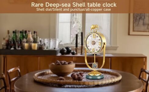 ساعة رف الموقد العتيق - ساعة زخرفية صامتة مع البندول العتيق | تعمل بالبطارية | مثالي لغرفة المعيشة/غرفة النوم/المكتب/ديكور المدفأة (6 بوصة × 15 بوصة) in Kuwait