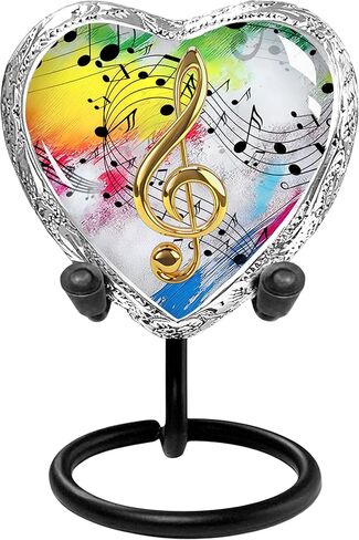 Symphony of Life – Black Cremation Urn for Adult Ashes – Memorial Tribute for Musicians and Music Lovers – Burial or Display for Human Ashes, Male or Female (Large) in Saudi Arabia