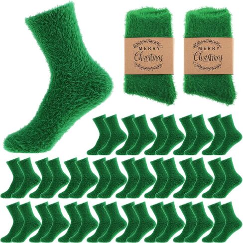 Geyoga 24 Pairs Women Fuzzy Socks Mink Velvet Fluffy Slipper No-Shedding Socks Soft Sleeping Winter Sock Women Gift in Saudi Arabia