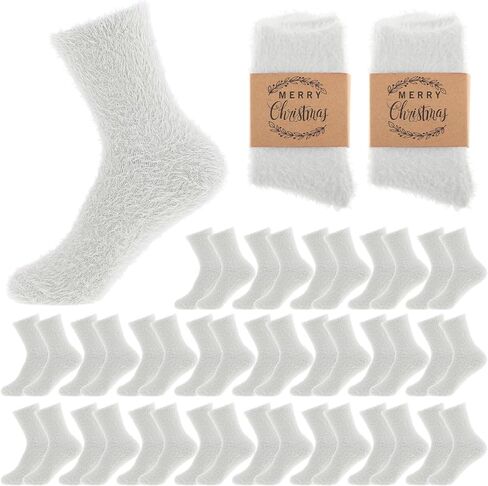 Geyoga 24 Pairs Women Fuzzy Socks Mink Velvet Fluffy Slipper No-Shedding Socks Soft Sleeping Winter Sock Women Gift in Saudi Arabia